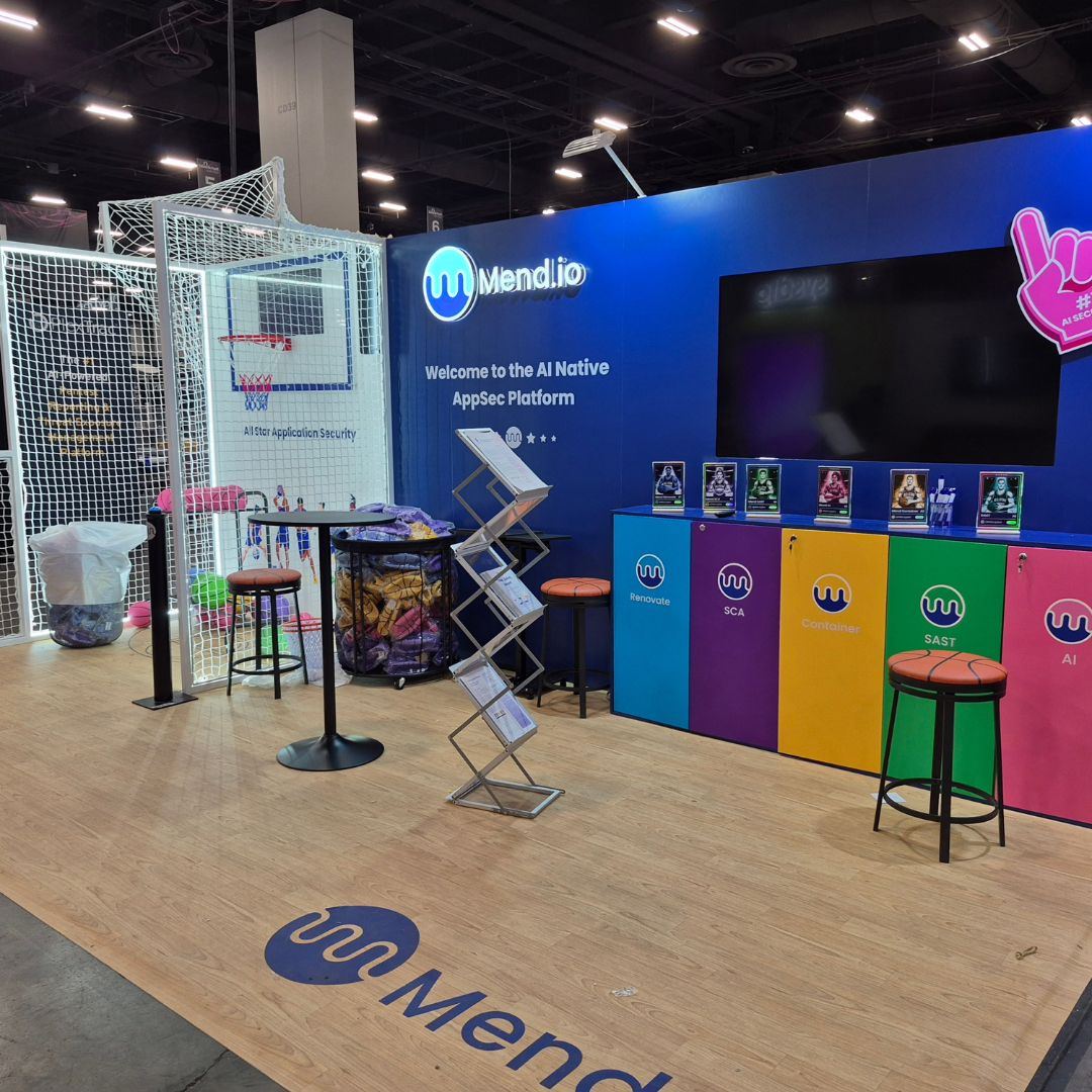 Mend.io booth at Black Hat 2025